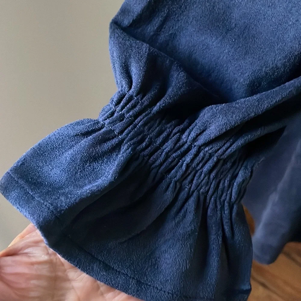 NWT Joh Apparel Size Small Faux Suede Navy Alize Tunic Dress - Picture 13 of 13